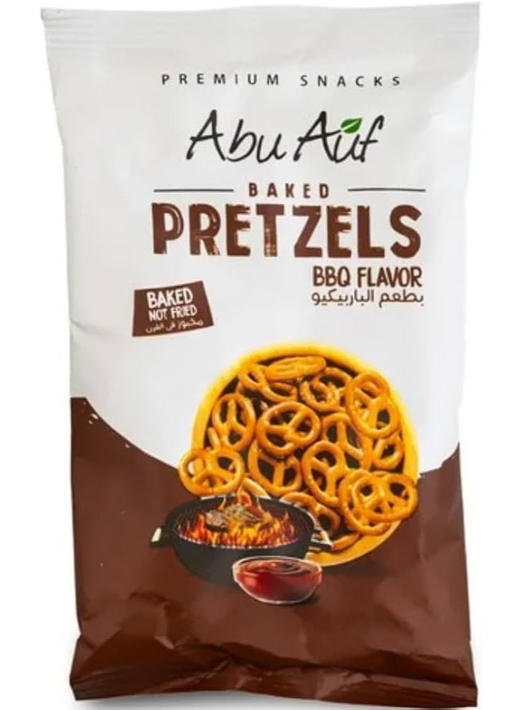 أبو عوف بريتزل مخبوز بنكهة الشواء – 15 حبة × 70 جرام | وجبة خفيفة مقرمشة - Image 2